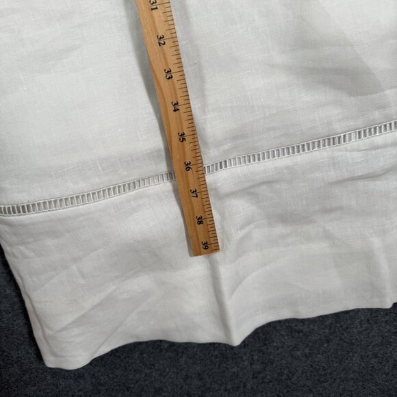 Reformation Anthro Everett Linen Midi Dress White Sz 12 Petite Boho Wedding NWT - Picture 13 of 14